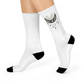 Moon and Stars Socks Cushioned Crew Socks