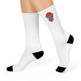 Basketball Red Crew Socks