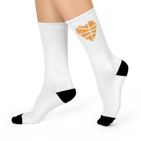 Basketball Heart Crew Socks