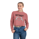 Detroit Bone Heart Cropped Sweatshirt