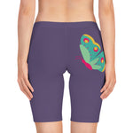 Purple Butterfly Biker Shorts (AOP)