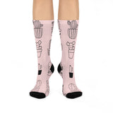 Socks (Crew) Pink Print