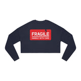 Fragile Cropped Sweatshirt