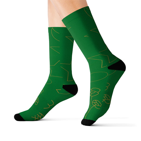 Green and Gold Socks