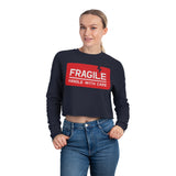 Fragile Cropped Sweatshirt