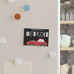 Detroit Button Magnet, Rectangle