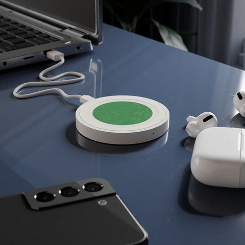 Green and Gold Wireless Charging Pad